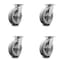 Service Caster 8 Inch Kingpinless Thermoplastic Rubber Wheel Swivel Top Plate Caster, 4PK SCC-KP30S820-TPRRF-4 - alternate 1